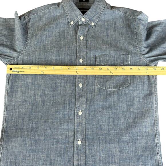 J.Crew Jeans Shirt Men Size Small Heathered Blue Chambray Slim Classic Button Up - Picture 5 of 8